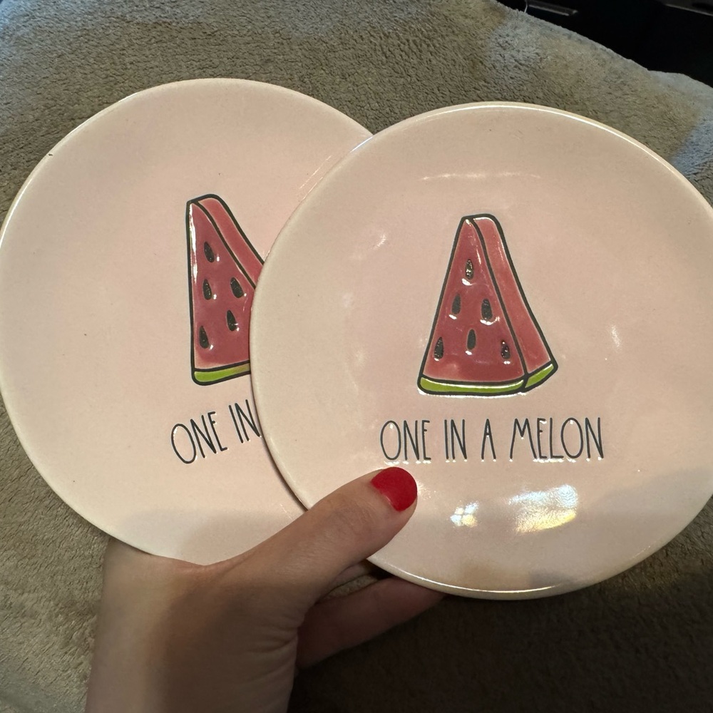 Watermelon Themed Plates